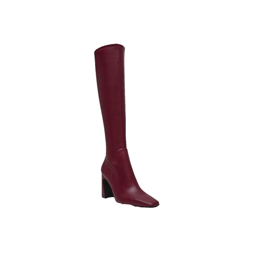 Steve Madden Lamarca Womens Burgundy Knee High Stretch Boots 5.5 M New NIB